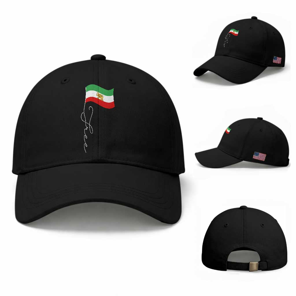 Free Iran Baseball Cap Patriotic Iranian Lion and Sun Flag TS11 Baseball Cap Universal Fit Black Print Your Wear