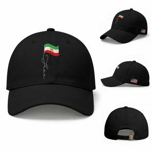 Free Iran Baseball Cap Patriotic Iranian Lion and Sun Flag TS11 Baseball Cap Universal Fit Black Print Your Wear