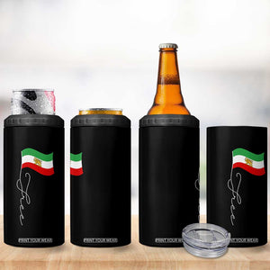 Free Iran 4 in 1 Can Cooler Tumbler Patriotic Iranian Lion and Sun Flag TS11 Print Your Wear