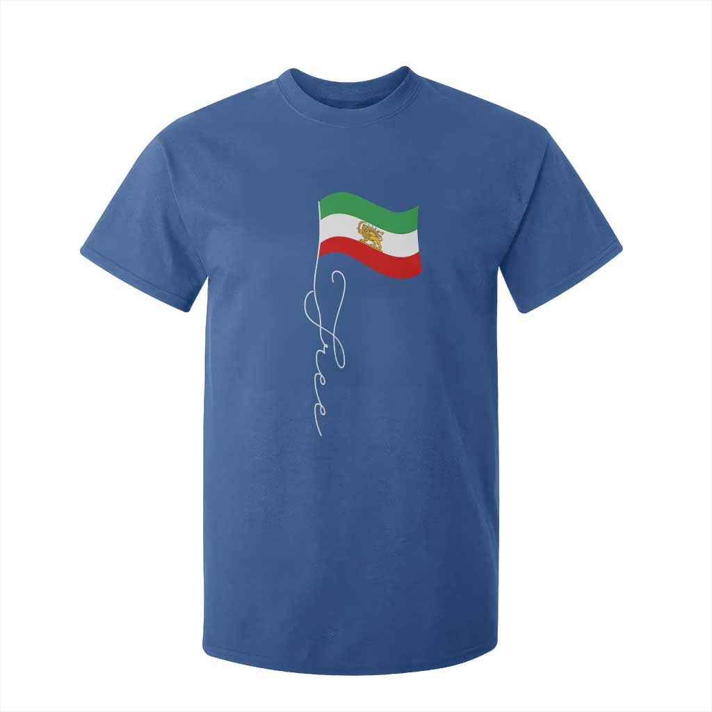 Free Iran T Shirt For Kid Patriotic Iranian Lion and Sun Flag TS11 Royal Blue Print Your Wear