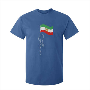 Free Iran T Shirt For Kid Patriotic Iranian Lion and Sun Flag TS11 Royal Blue Print Your Wear