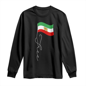 Free Iran Long Sleeve Shirt Patriotic Iranian Lion and Sun Flag TS11 Black Print Your Wear