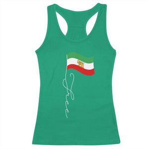 Free Iran Racerback Tank Top Patriotic Iranian Lion and Sun Flag TS11 Irish Green Print Your Wear