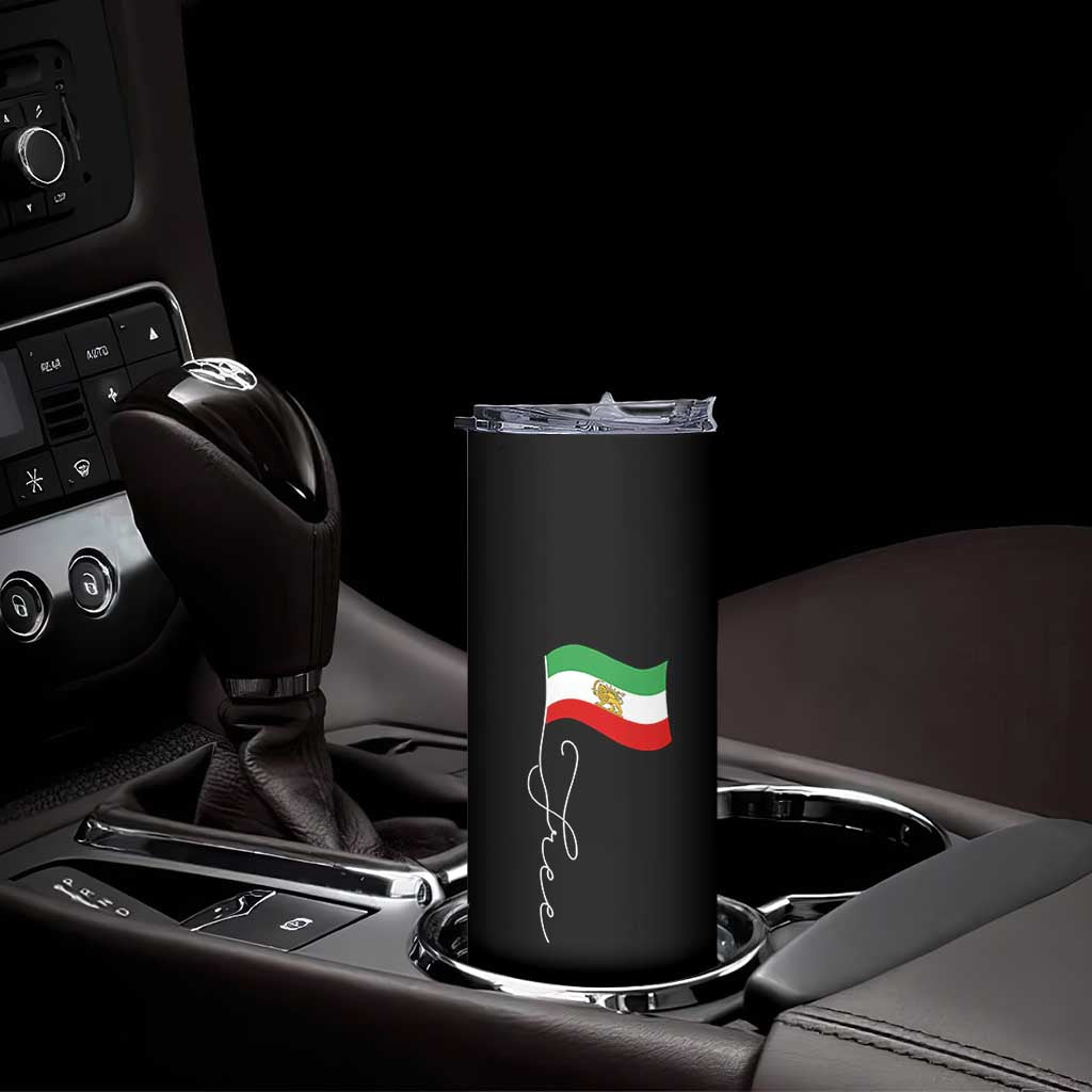 Free Iran Skinny Tumbler Patriotic Iranian Lion and Sun Flag TS11 Print Your Wear