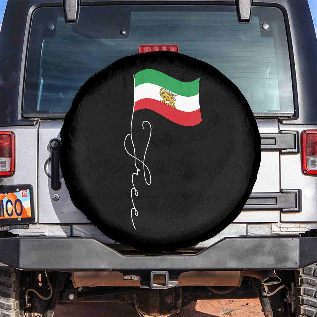 Free Iran Spare Tire Cover Patriotic Iranian Lion and Sun Flag TS11 No hole Black Print Your Wear