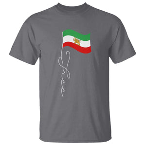 Free Iran T Shirt Patriotic Iranian Lion and Sun Flag TS11 Charcoal Print Your Wear