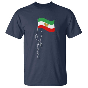 Free Iran T Shirt Patriotic Iranian Lion and Sun Flag TS11 Navy Print Your Wear
