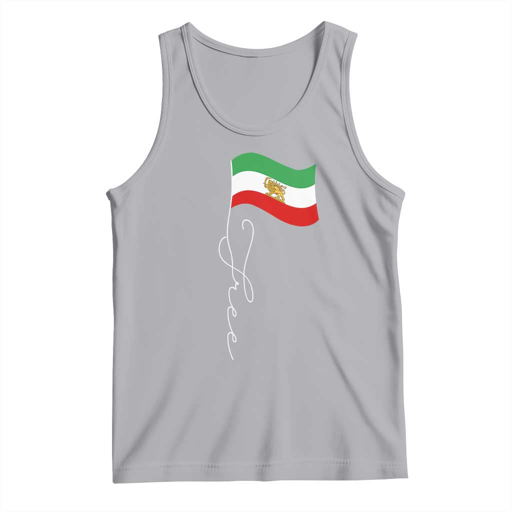 Free Iran Tank Top Patriotic Iranian Lion and Sun Flag TS11 Athletic Heather Print Your Wear