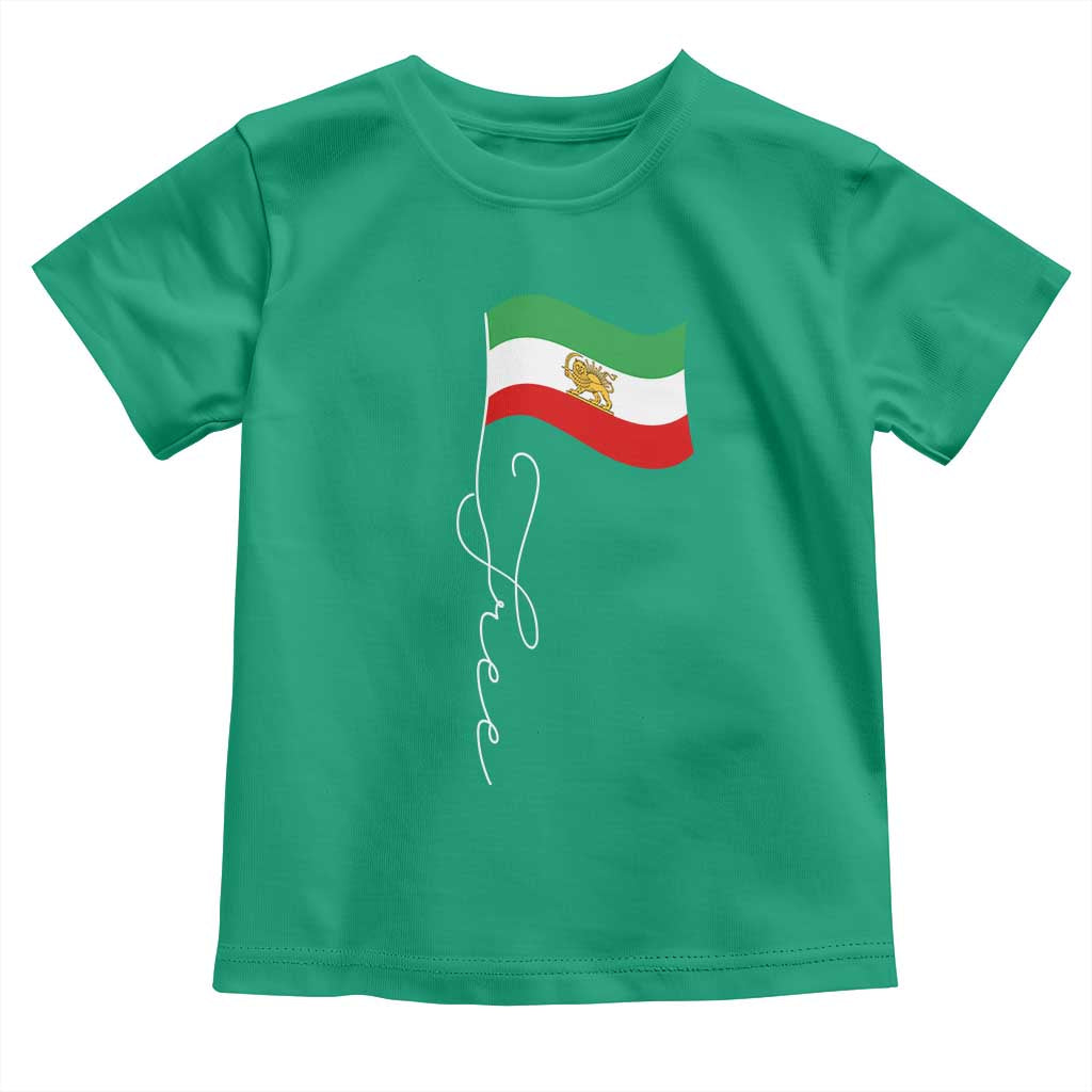 Free Iran Toddler T Shirt Patriotic Iranian Lion and Sun Flag TS11 Irish Green Print Your Wear