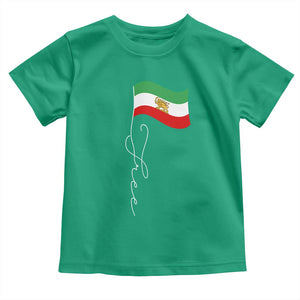 Free Iran Toddler T Shirt Patriotic Iranian Lion and Sun Flag TS11 Irish Green Print Your Wear