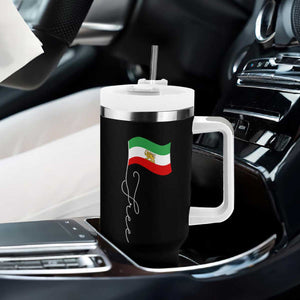 Free Iran Tumbler With Handle Patriotic Iranian Lion and Sun Flag TS11 Print Your Wear