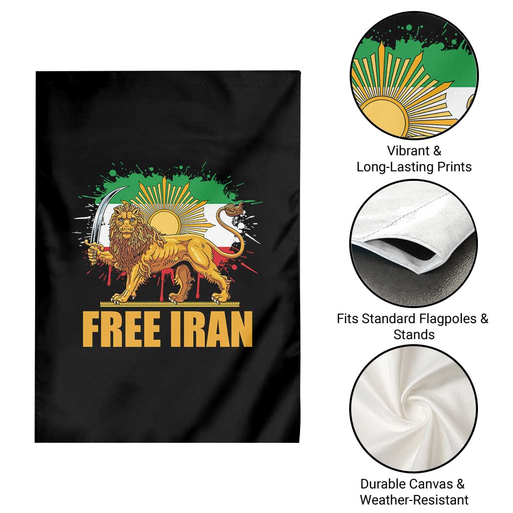 Free Iran Garden Flag Iran Flag Lion And Sun Persian Pride Iranian Protests TS11 Print Your Wear