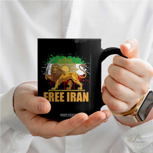 Free Iran Coffee Mug Iran Flag Lion And Sun Persian Pride Iranian Protests TS11 Print Your Wear