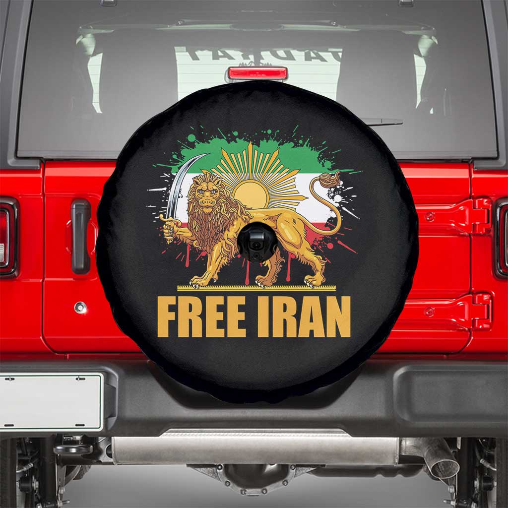 Free Iran Spare Tire Cover Iran Flag Lion And Sun Persian Pride Iranian Protests TS11 Black Print Your Wear
