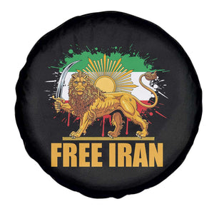 Free Iran Spare Tire Cover Iran Flag Lion And Sun Persian Pride Iranian Protests TS11 Print Your Wear