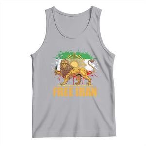 Free Iran Tank Top Iran Flag Lion And Sun Persian Pride Iranian Protests TS11 Athletic Heather Print Your Wear