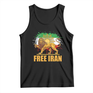 Free Iran Tank Top Iran Flag Lion And Sun Persian Pride Iranian Protests TS11 Black Print Your Wear