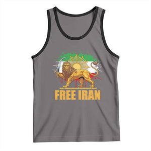 Free Iran Tank Top Iran Flag Lion And Sun Persian Pride Iranian Protests TS11 Deep Heather Black Print Your Wear