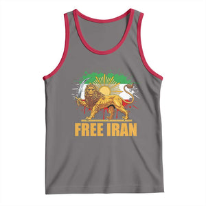 Free Iran Tank Top Iran Flag Lion And Sun Persian Pride Iranian Protests TS11 Deep Heather Red Print Your Wear