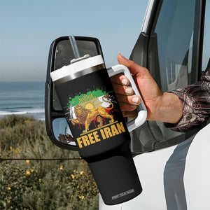 Free Iran Tumbler With Handle Iran Flag Lion And Sun Persian Pride Iranian Protests TS11 Print Your Wear
