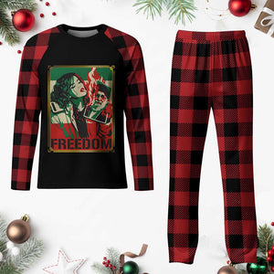 Free Iran Protest Plaid Pajama Set Support Women Life Freedom Statement TS11 Buffalo Plaid Print Your Wear