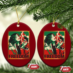 Free Iran Protest Ceramic Ornament Support Women Life Freedom Statement TS11 Print Your Wear