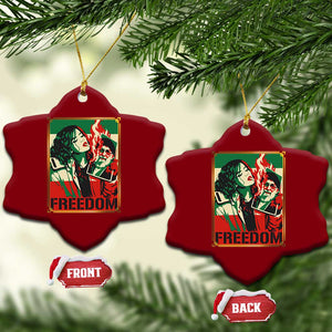 Free Iran Protest Ceramic Ornament Support Women Life Freedom Statement TS11 Print Your Wear