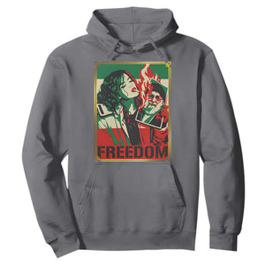 Free Iran Protest Hoodie Support Women Life Freedom Statement TS11 Charcoal Print Your Wear