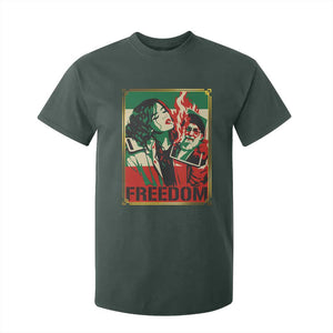 Free Iran Protest T Shirt For Kid Support Women Life Freedom Statement TS11 Dark Forest Green Print Your Wear