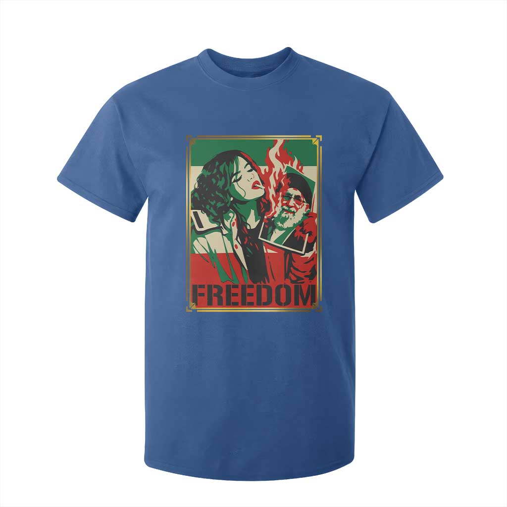 Free Iran Protest T Shirt For Kid Support Women Life Freedom Statement TS11 Royal Blue Print Your Wear