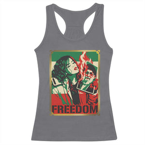 Free Iran Protest Racerback Tank Top Support Women Life Freedom Statement TS11 Charcoal Print Your Wear
