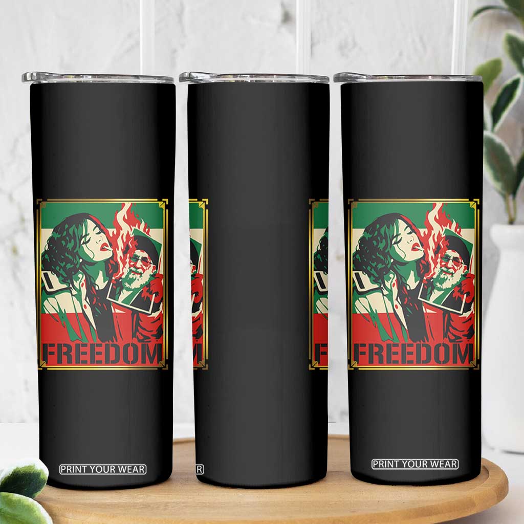 Free Iran Protest Skinny Tumbler Support Women Life Freedom Statement TS11 Print Your Wear