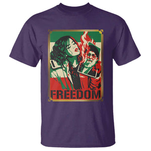 Free Iran Protest T Shirt Support Women Life Freedom Statement TS11 Purple Print Your Wear