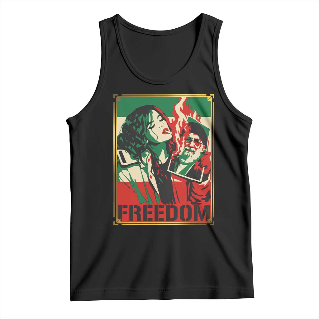 Free Iran Protest Tank Top Support Women Life Freedom Statement TS11 Black Print Your Wear
