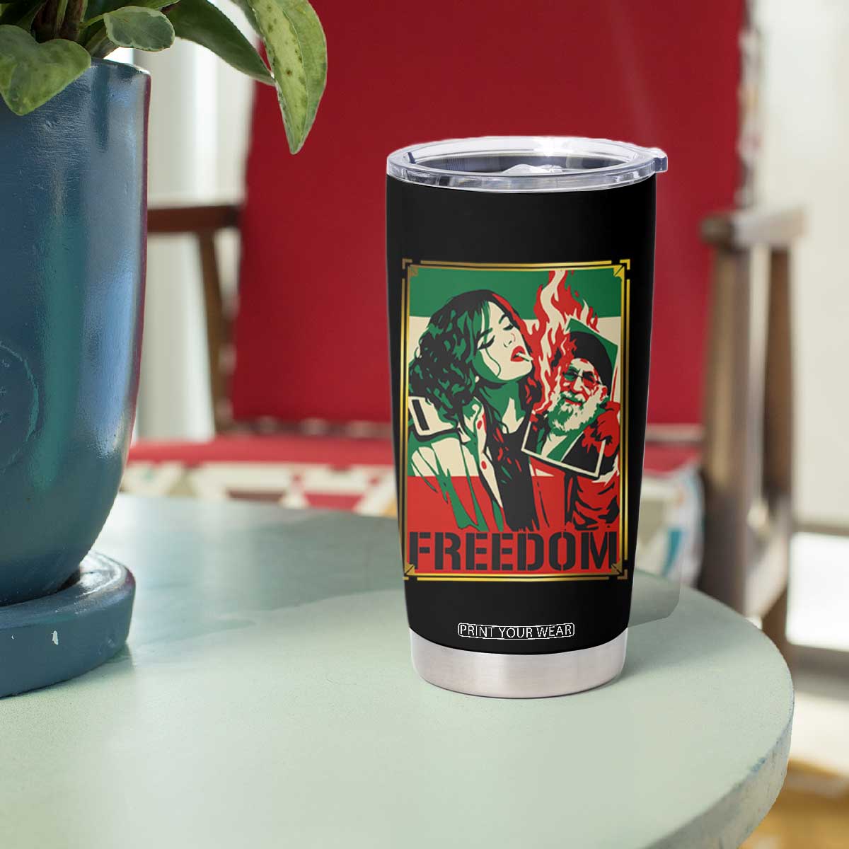Free Iran Protest Tumbler Cup Support Women Life Freedom Statement TS11 Print Your Wear