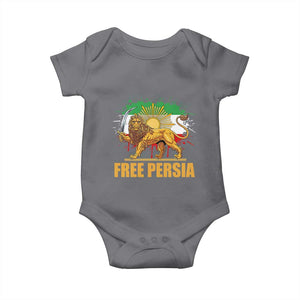 Free Persian Baby Onesie Iran Flag Lion And Sun Persian Pride Iranian Protests TS11 Charcoal Print Your Wear