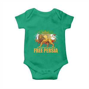 Free Persian Baby Onesie Iran Flag Lion And Sun Persian Pride Iranian Protests TS11 Irish Green Print Your Wear