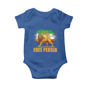 Free Persian Baby Onesie Iran Flag Lion And Sun Persian Pride Iranian Protests TS11 Royal Blue Print Your Wear