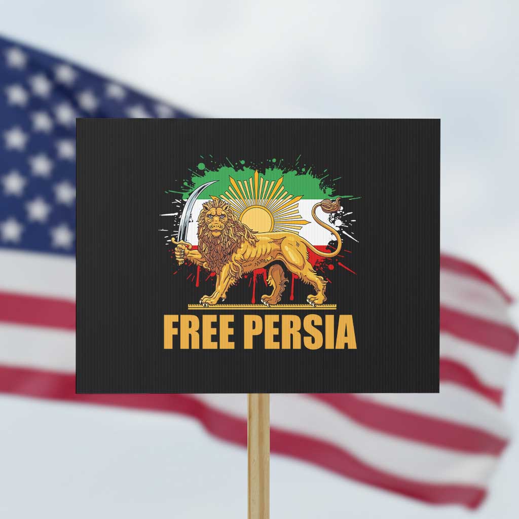 Free Persian Protest Sign Iran Flag Lion And Sun Persian Pride Iranian Protests TS11 Horizontal 18