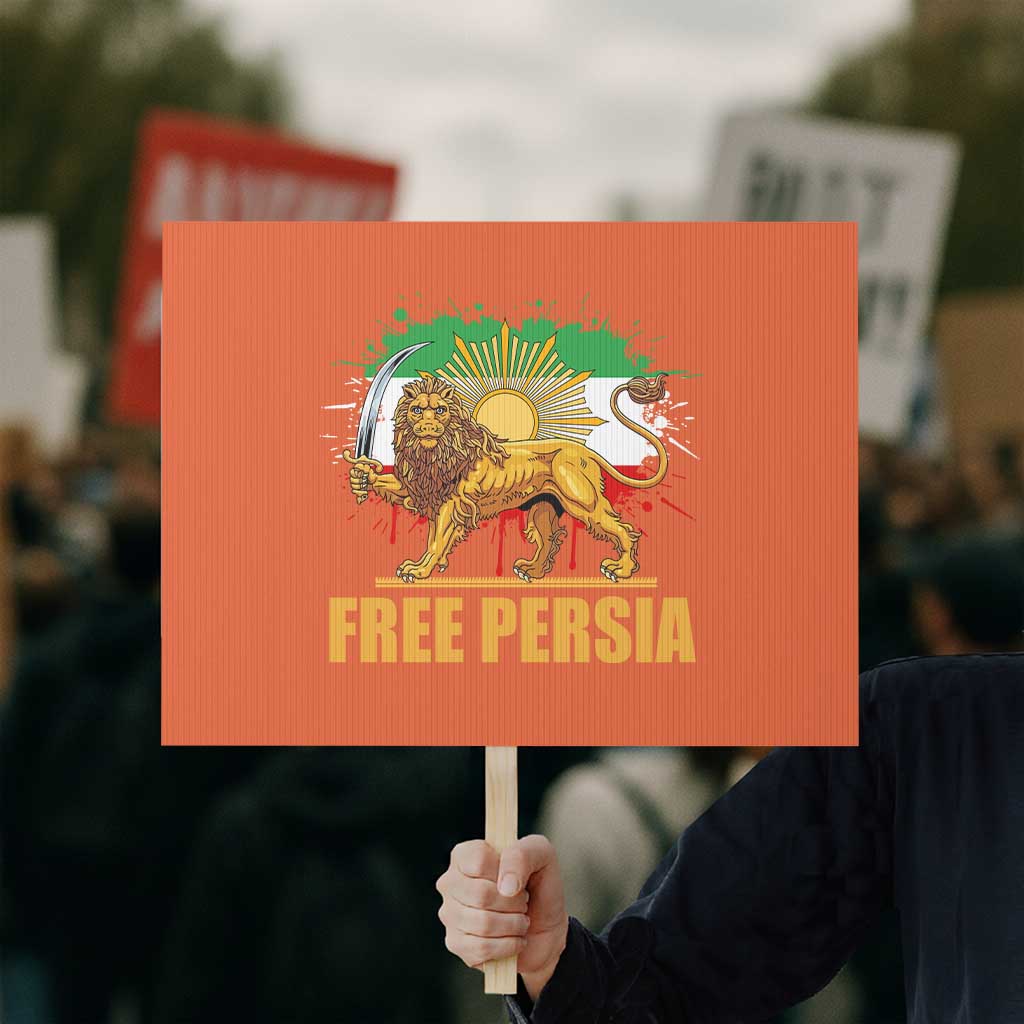 Free Persian Protest Sign Iran Flag Lion And Sun Persian Pride Iranian Protests TS11 Horizontal 18