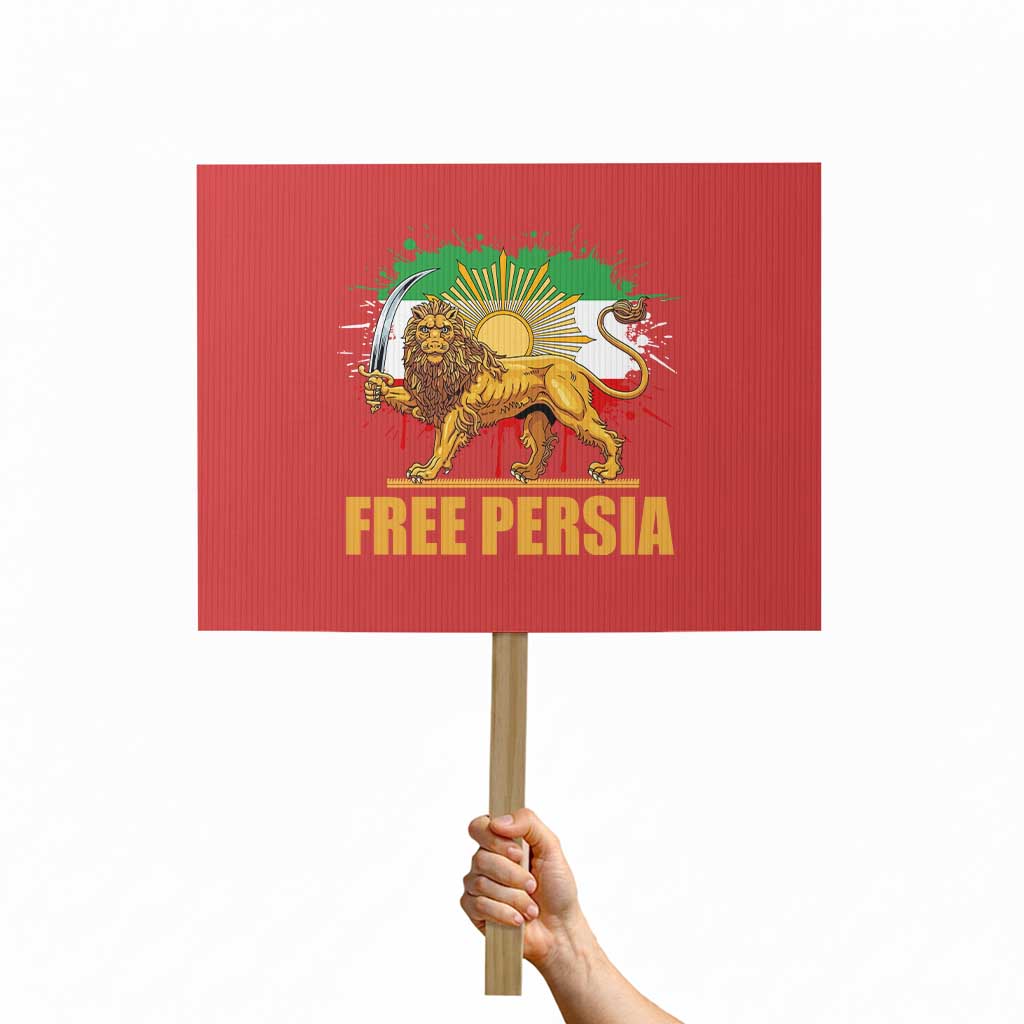 Free Persian Protest Sign Iran Flag Lion And Sun Persian Pride Iranian Protests TS11 Horizontal 18
