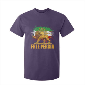 Free Persian T Shirt For Kid Iran Flag Lion And Sun Persian Pride Iranian Protests TS11 Purple Print Your Wear