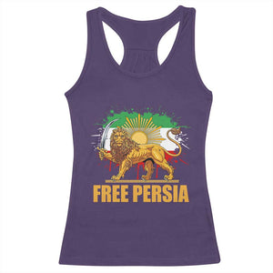 Free Persian Racerback Tank Top Iran Flag Lion And Sun Persian Pride Iranian Protests TS11 Purple Print Your Wear