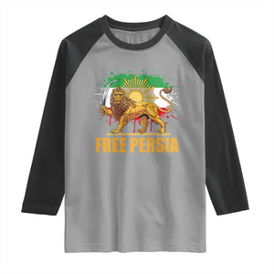 Free Persian Raglan Shirt Iran Flag Lion And Sun Persian Pride Iranian Protests TS11 Sport Gray Black Print Your Wear