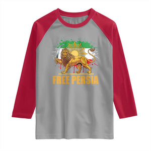 Free Persian Raglan Shirt Iran Flag Lion And Sun Persian Pride Iranian Protests TS11 Sport Gray Red Print Your Wear