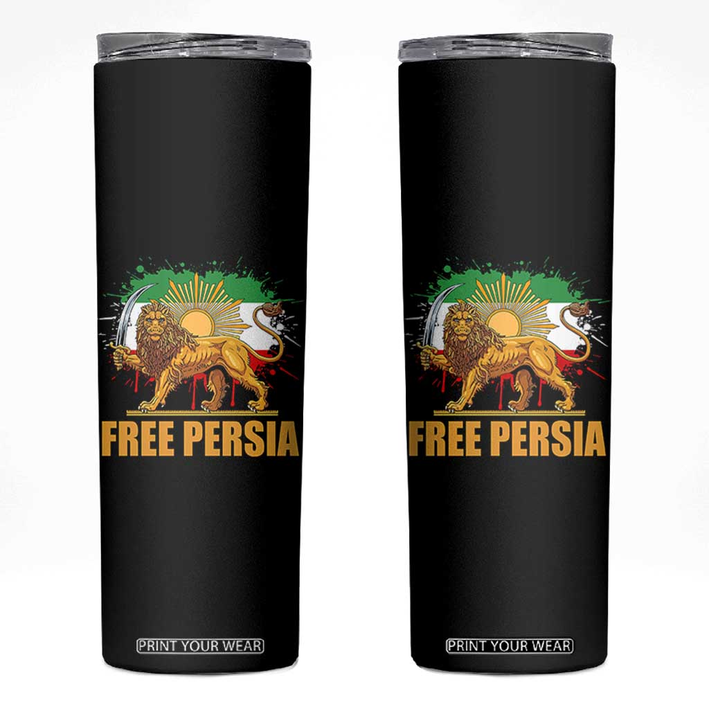 Free Persian Skinny Tumbler Iran Flag Lion And Sun Persian Pride Iranian Protests TS11 Black Print Your Wear