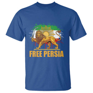 Free Persian T Shirt - Iran Flag Lion And Sun Persian Pride Iranian Protests Freedom Tee TS11 Royal Blue Print Your Wear