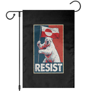 Resist Greenland Polar Bear Holding Flag Art Garden Flag Resistance Political TS11 Black Print Your Wear