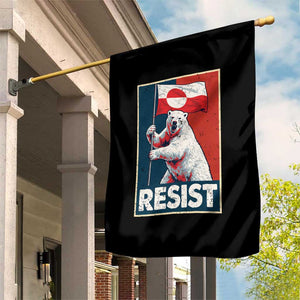 Resist Greenland Polar Bear Holding Flag Art Garden Flag Resistance Political TS11 Print Your Wear