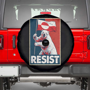 Resist Greenland Polar Bear Holding Flag Art Spare Tire Cover Resistance Political TS11 Black Print Your Wear